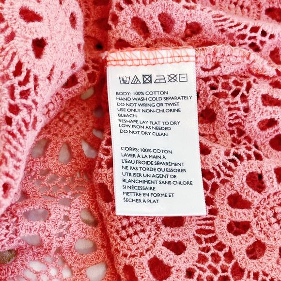 Urban Outfitters Daisy Lace Swing Top Coral Medium EUC - Picture 11 of 13